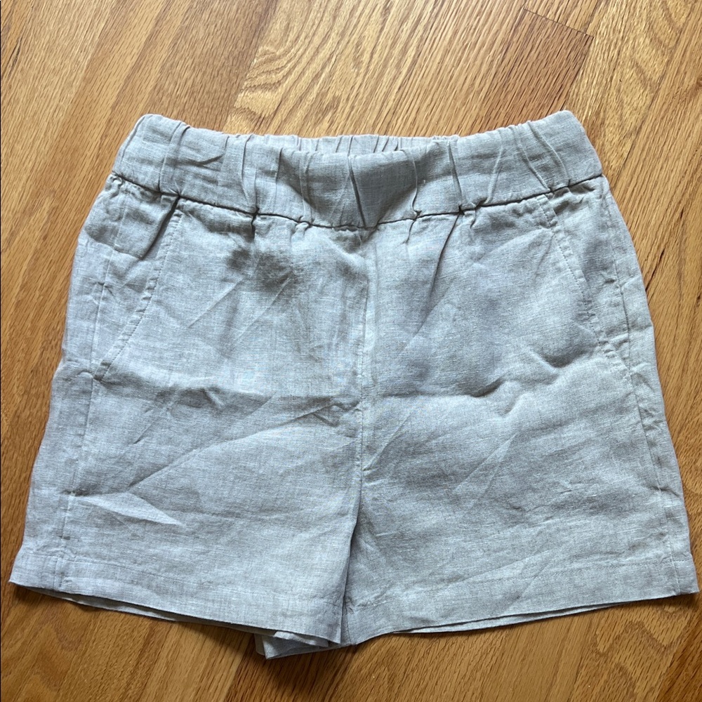 J. Crew Linen Tan Shorts size XXS NEW NWT